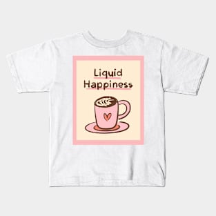 Liquid Happiness Coffee Cute Kids T-Shirt